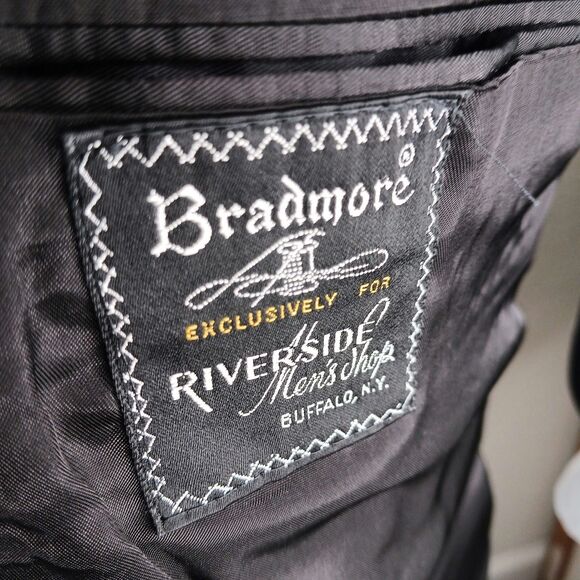 Bradmore Woolf Brothers Suit 40 Gray Pinstripes 2 Button, Trousers W36 - Picture 13 of 14